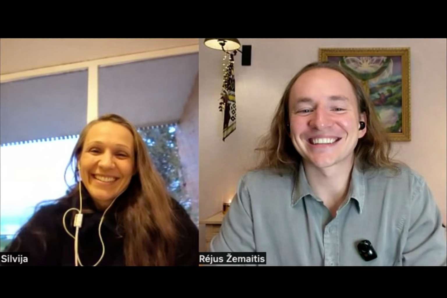 Silvija ir Rėjus Žemaitis pokalbio metu